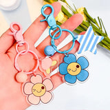 Acrylic Flower Keychain Bag Jewelry Charms Gift For Guest