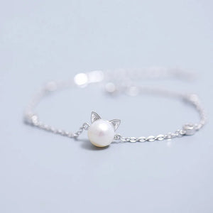 Cute Cat Round Bead Bracelet For Girl Women Charm kitten Bracelets