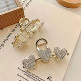 High Metal Hair Accessories Rhinestone Pearl Hair Clip Claws