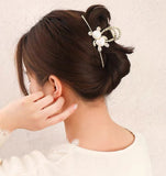 High Metal Hair Accessories Rhinestone Pearl Hair Clip Claws