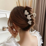 High Metal Hair Accessories Rhinestone Pearl Hair Clip Claws