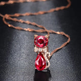 Cat Style Gem Treasure Necklace Women Jewelry