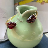 Red Resin Strawberry Pearl Small Basket Bee Gem Bracelet