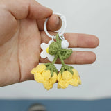 Wool Woven Lily of The Valley Key Chain Backpack Bag Pendant Hand Hook