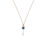 Evil Eye Rose Crystal Necklace for Women