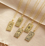 Tarot Titanium Steel Pendant Necklace Couple