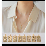 Tarot Titanium Steel Pendant Necklace Couple