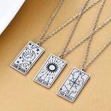 Tarot Titanium Steel Pendant Necklace Couple