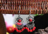 Tibetan Tassel Earrings - Ornamental Tibet Jewelry
