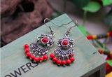 Tibetan Tassel Earrings - Ornamental Tibet Jewelry
