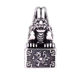 Thai Silver Jewelry Fortune Pixiu Seal Pendant Men's Retro Pendant