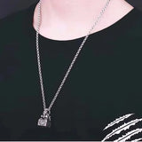 Thai Silver Jewelry Fortune Pixiu Seal Pendant Men's Retro Pendant