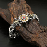 Thai Silver Vintage Men's Pixiu Bracelet Vajra Chain Boyfriend Gift