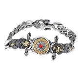 Thai Silver Vintage Men's Pixiu Bracelet Vajra Chain Boyfriend Gift