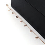 Three Beads Love Letters Refined Anklets Titanium Steel Anti-allergic