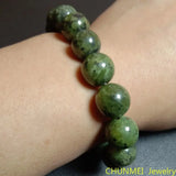 Tibet Natural Medicine King Stone Serpentine Jade Bracelet Ethnic Style