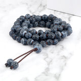 Tibetan 8MM Weathered Stone Bracelet Natural 80 Beads Necklace