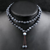 Tibetan 8MM Weathered Stone Bracelet Natural 80 Beads Necklace