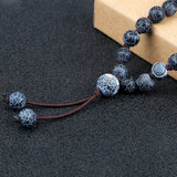 Tibetan 8MM Weathered Stone Bracelet Natural 80 Beads Necklace