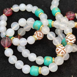 Tibetan King Kong-3 Eyes Totem Agate Dzi Beads Bracelet