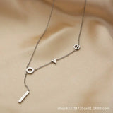 Tide Web Celebrity Love Titanium Steel Necklaces Female Niche Feeling Ins