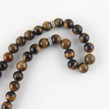 Tiger Eye Beads 33 Islamic Rosary Muslim Tasbih Allah Beads Man Bracelet