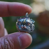 Tiger Head Bell Retro Chinese Style Necklace Pendant Jewelry