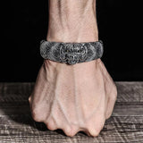 Tiger Head Bracelet Men's Retro Wide Version Bracelet