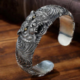 Tiger Head Bracelet Men's Retro Wide Version Bracelet