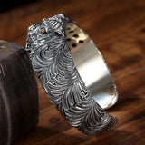 Tiger Head Bracelet Men's Retro Wide Version Bracelet