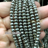 Titanium Grey Hematite Faceted Abacus Oval Square Loose Spacer Beads
