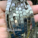 Titanium Grey Hematite Faceted Abacus Oval Square Loose Spacer Beads