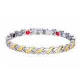Titanium Magnetic Anklet Bracelet Leaf Shape Motion Therapy Jewelry