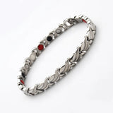 Titanium Magnetic Anklet Bracelet Leaf Shape Motion Therapy Jewelry