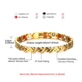 Titanium Magnetic Anklet Bracelet Leaf Shape Motion Therapy Jewelry