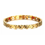 Titanium Magnetic Anklet Bracelet Leaf Shape Motion Therapy Jewelry