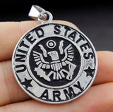 Titanium Stainless Steel US ARMY Pendant