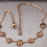 Titanium Steel Jewelry 7 Daisy Anklets For Women Rose Prevent Allergy