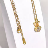 Titanium Steel Rabbit Necklace Fortune Jewelry Gift