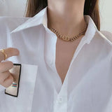 Titanium Steel DD Letter Necklace Bracelet Female Hip Hop