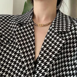 Titanium Steel DD Letter Necklace Bracelet Female Hip Hop