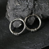 Geometric Circular Earrings Hip Hop Wild Titanium Steel