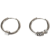 Titanium Steel Geometric Circular Earrings Hip Hop Wild Earrings