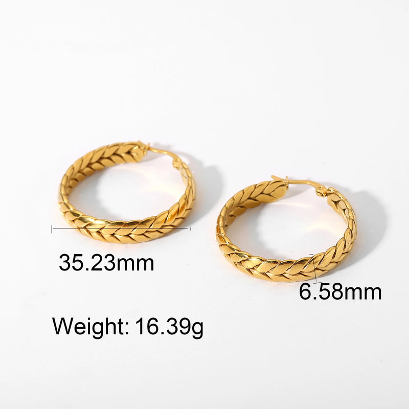 Geometric Hoop Earrings for Women Girls Travel Jewelry