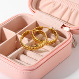 Geometric Hoop Earrings for Women Girls Travel Jewelry