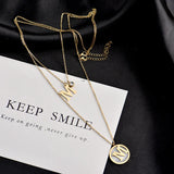 Titanium Steel M Double Necklace High-Grade Chain