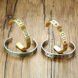 Titanium Steel Mahjong Bracelet Couple Open Bracelet Hip Hop Jewelry