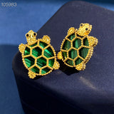 Crystal Animal Stud Earrings Wedding Party Jewelry