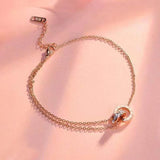 Crystal Roman Numeral Stainless Steel Bracelet