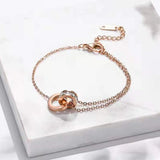 Crystal Roman Numeral Stainless Steel Bracelet